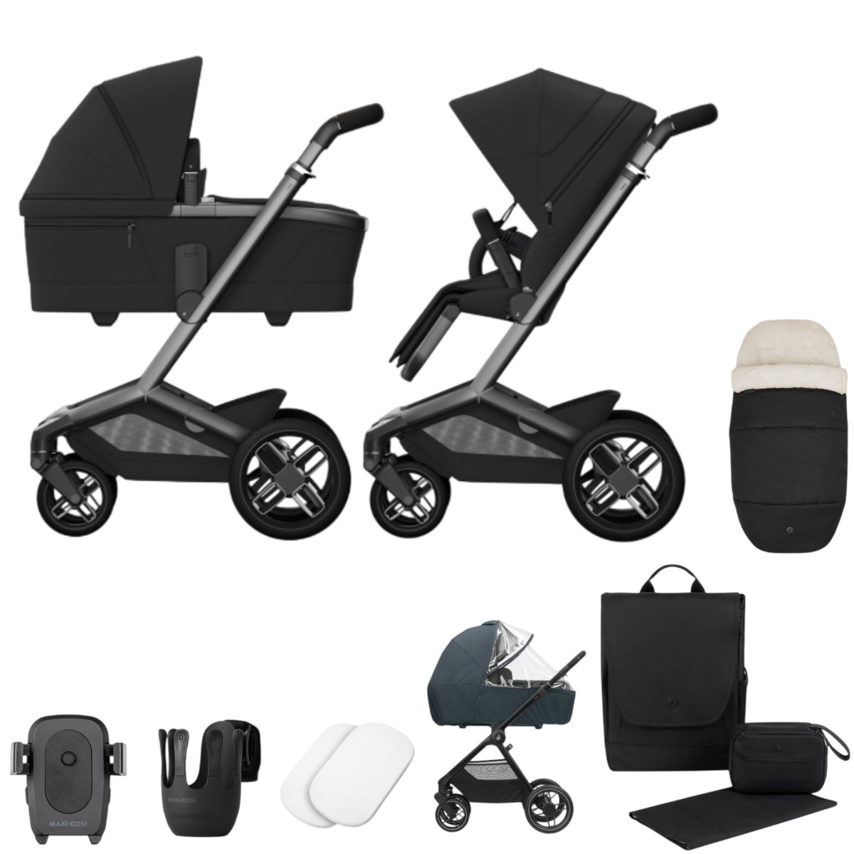Maxi Cosi Fame Kombikinderwagen + Zubehör