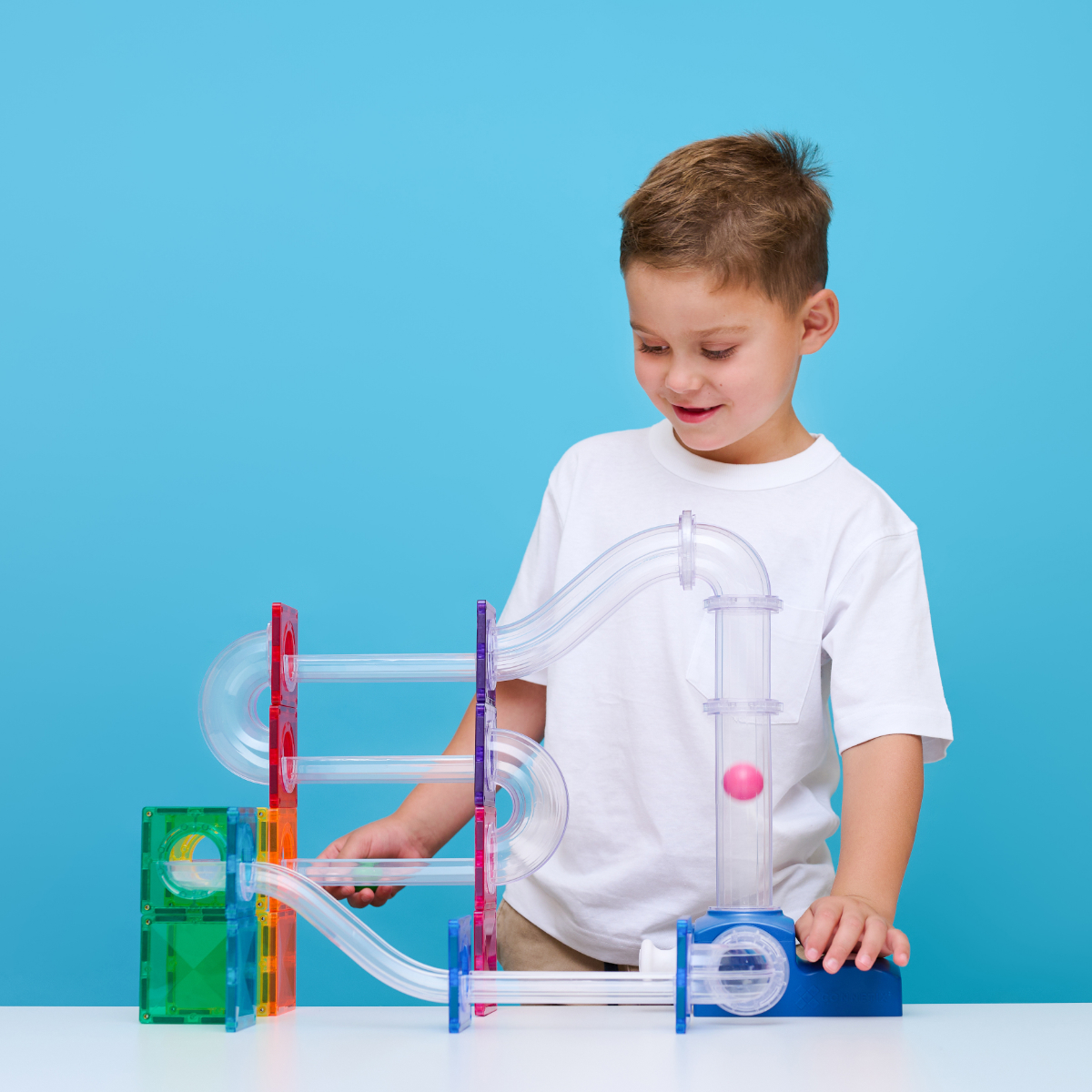 Connetix Ball Run Launcher Kugelbahn Set - 47 Teile