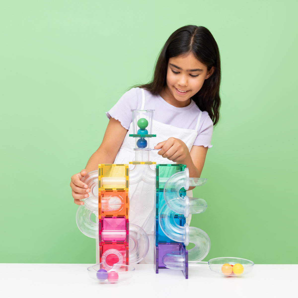 Connetix Magnetbausteine Bright Creative Ball Run Bundle – 218 Teile