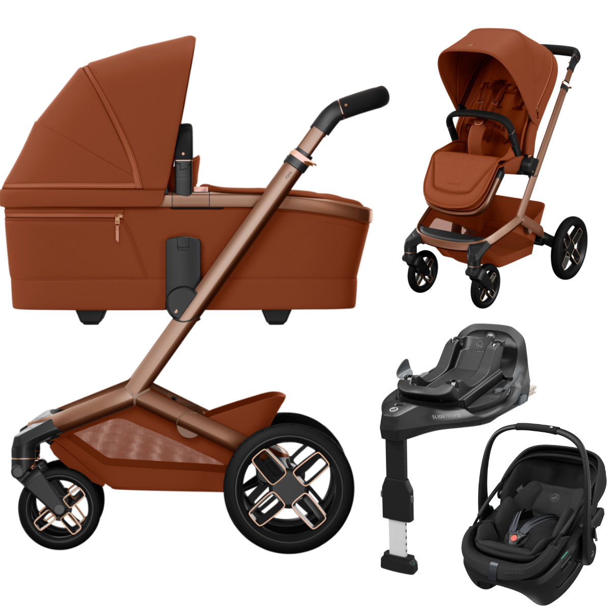 Maxi-Cosi Fame Set 3 in 1 + Coral Slide Pro & gratis Base