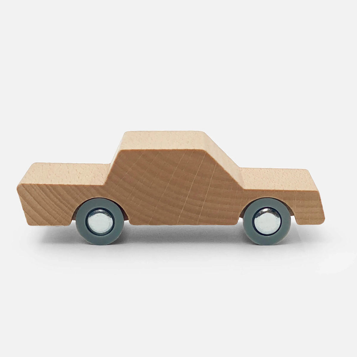 Waytoplay Back and Forth Holzauto – Kreatives Spielauto aus Holz (Rot, Blau, Natur)