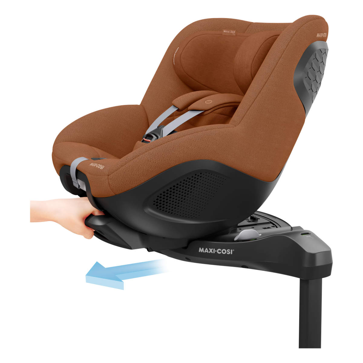 Maxi Cosi Mica 360 Pro i-Size Kindersitz Braun - schräge Ansicht