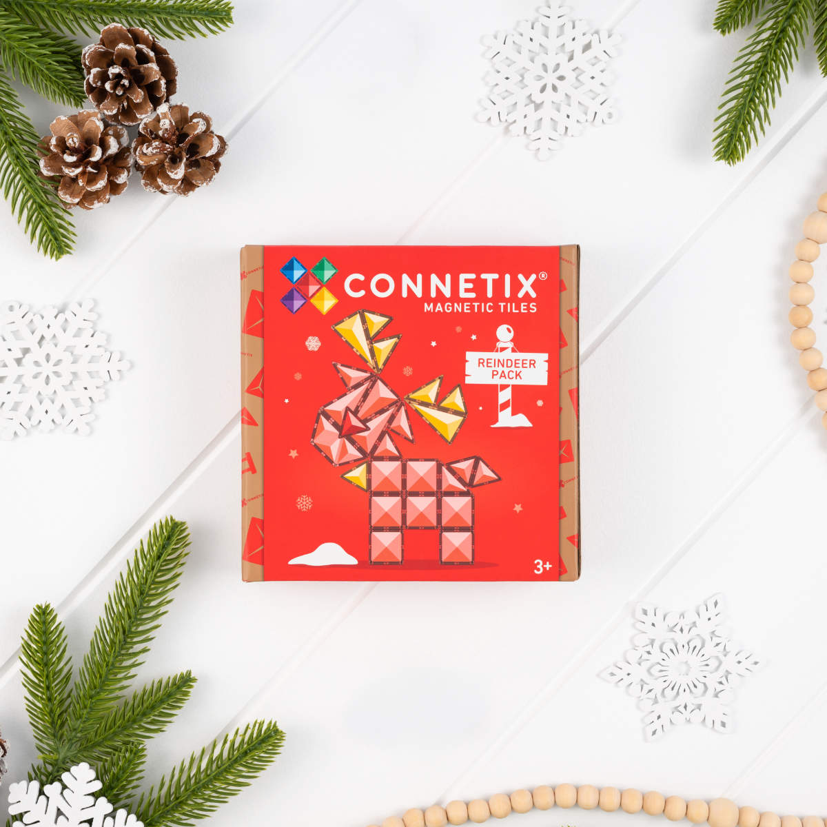 Connetix Magnetbausteine Weihnachts-Rentier-Set – 25 Teile