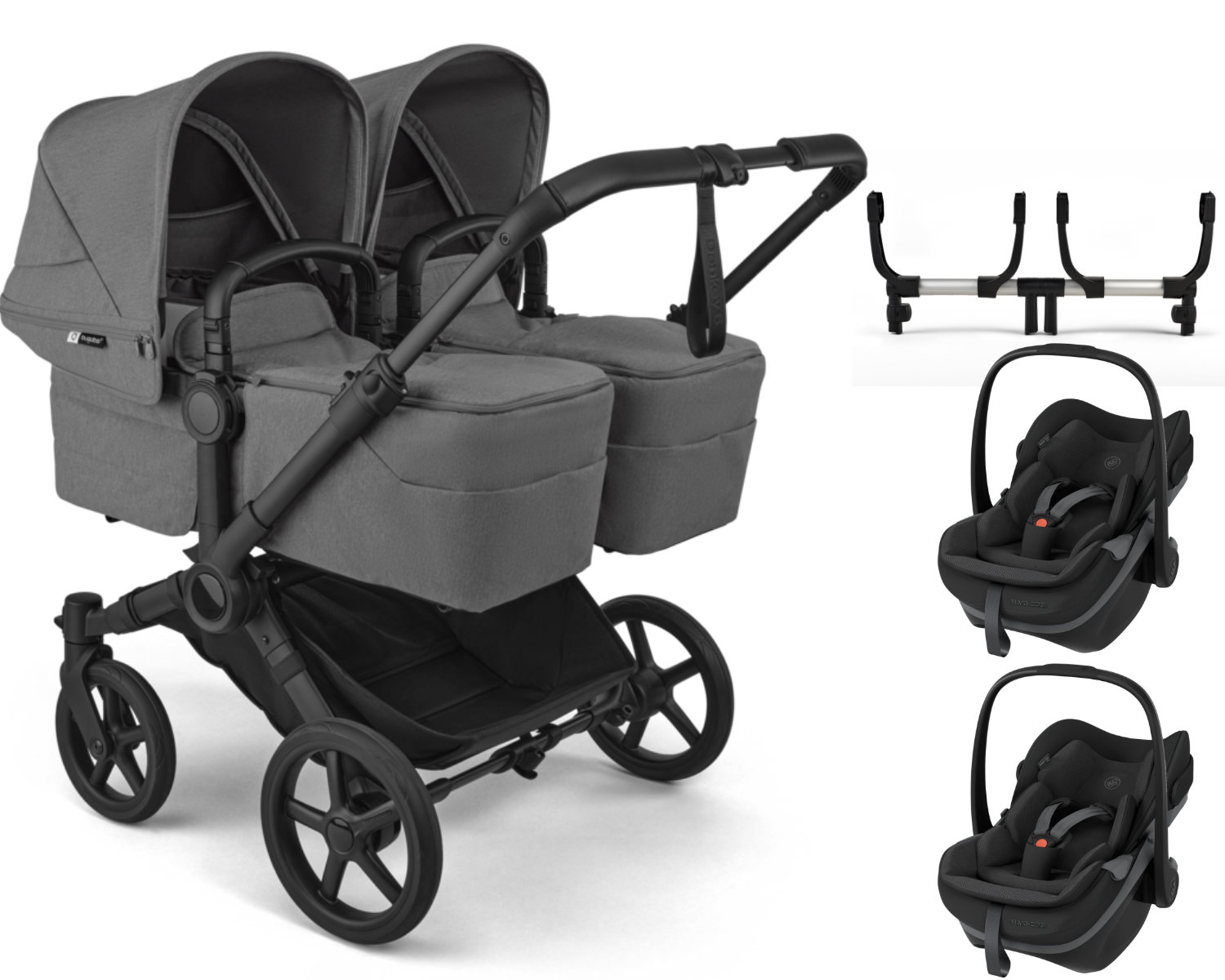 Bugaboo Donkey 6 Twin Kinderwagen Set 3 in 1 inkl. Maxi Cosi Pebble Slide Pro