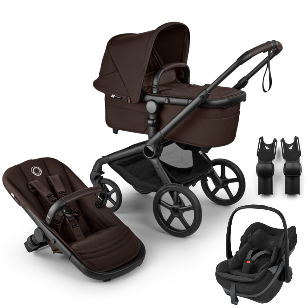 Bugaboo Fox 5 Renew Kombikinderwagen in Braun - schräge Ansicht