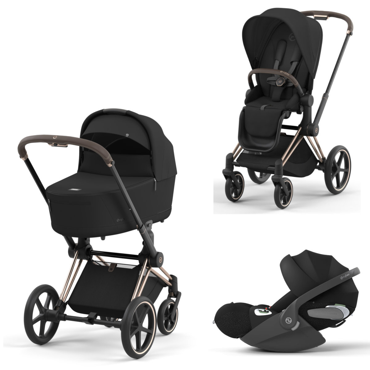 Cybex Priam Kinderwagen Set 3 in 1 inkl. Cybex Cloud T i Size Babyschale