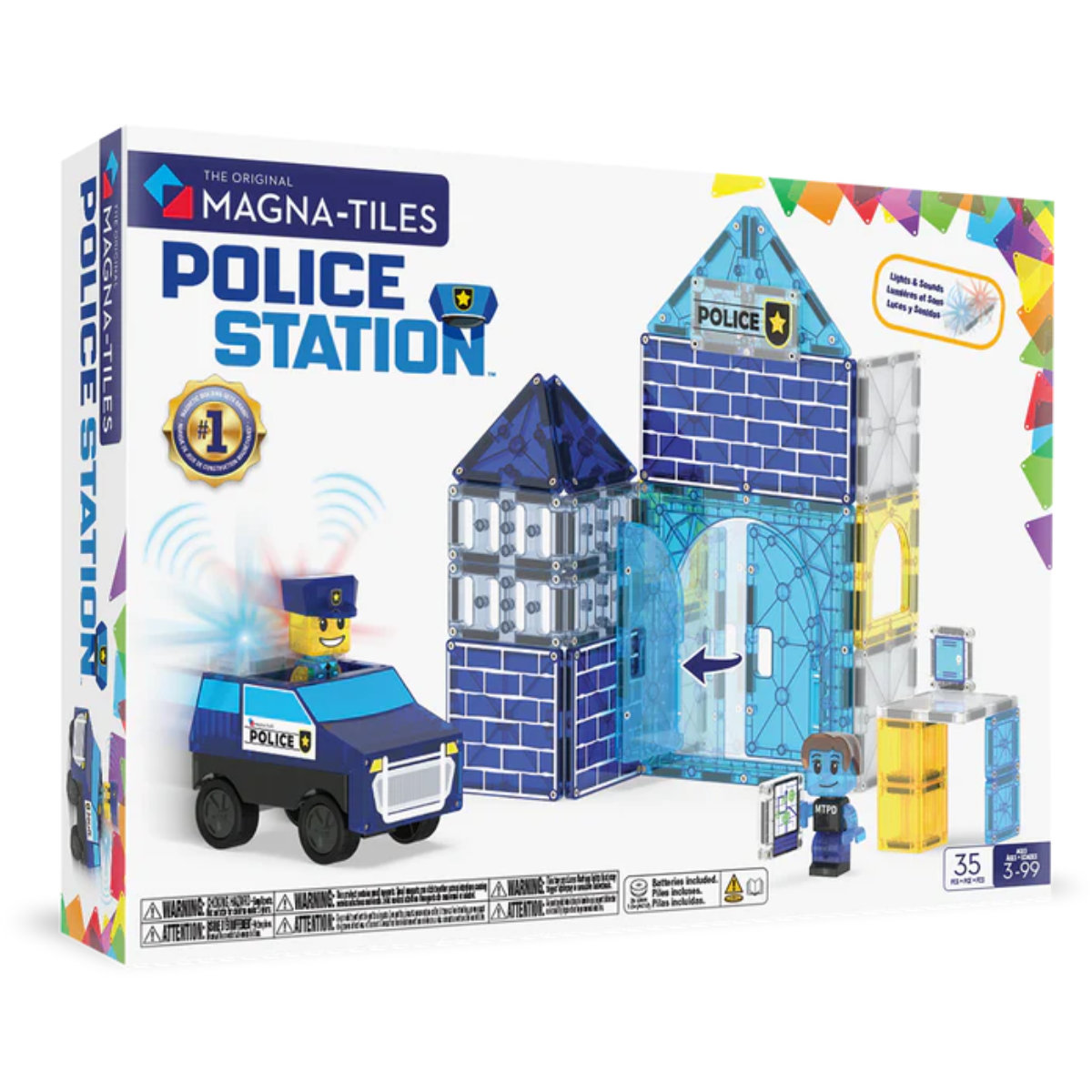 Magna-Tiles Polizeistation – 35 Teile