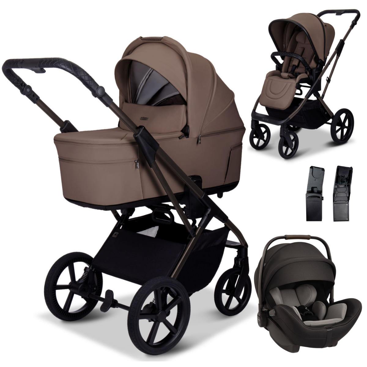 Moon Ciao Fold Kinderwagen Set 3 in 1 mit Nuna ARRA Flex i-Size Babyschale