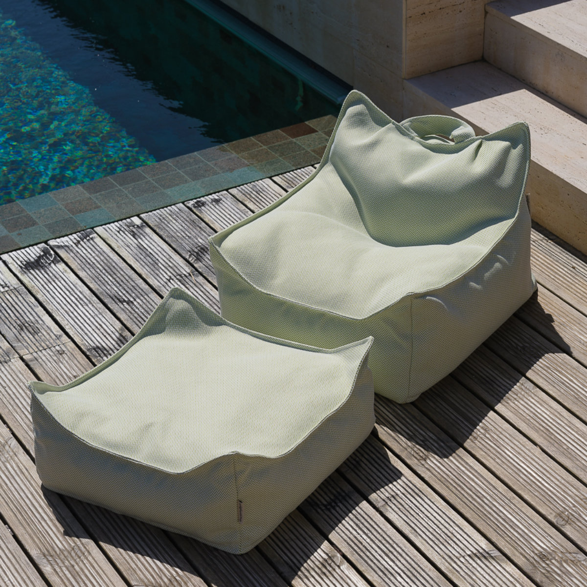 Wigiwama Sitzsack & Hocker Ottoman Square Set
