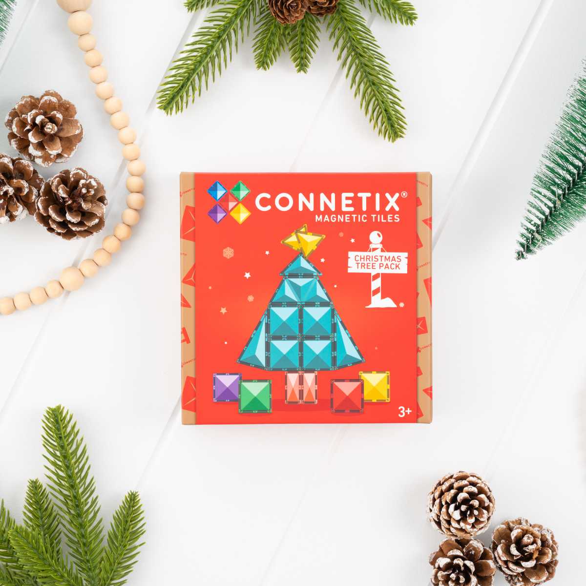 Connetix Magnetbausteine Weihnachtsbaum-Set – 16 Teile