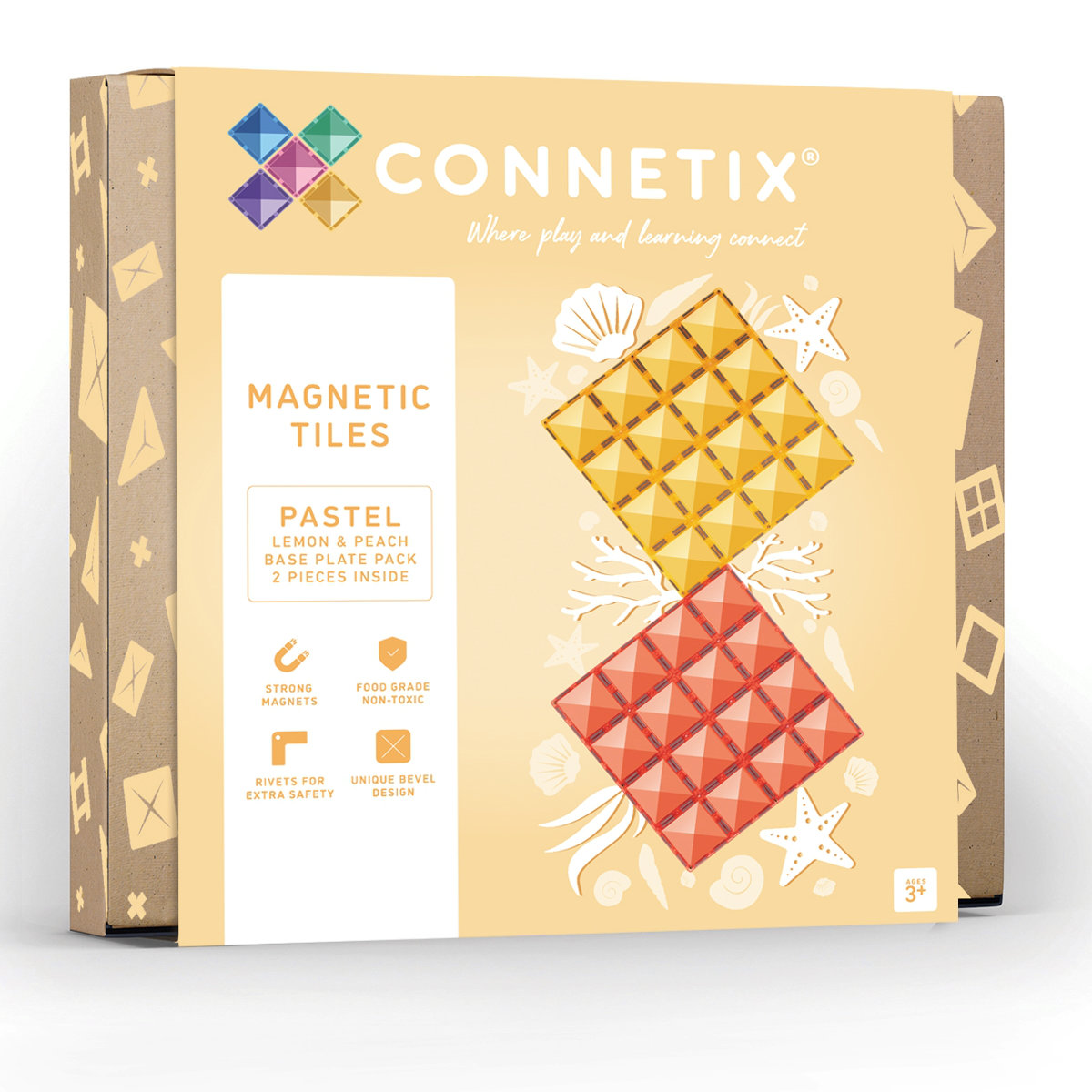 Connetix Magnetspielzeug Basisplatten | 2 Teile