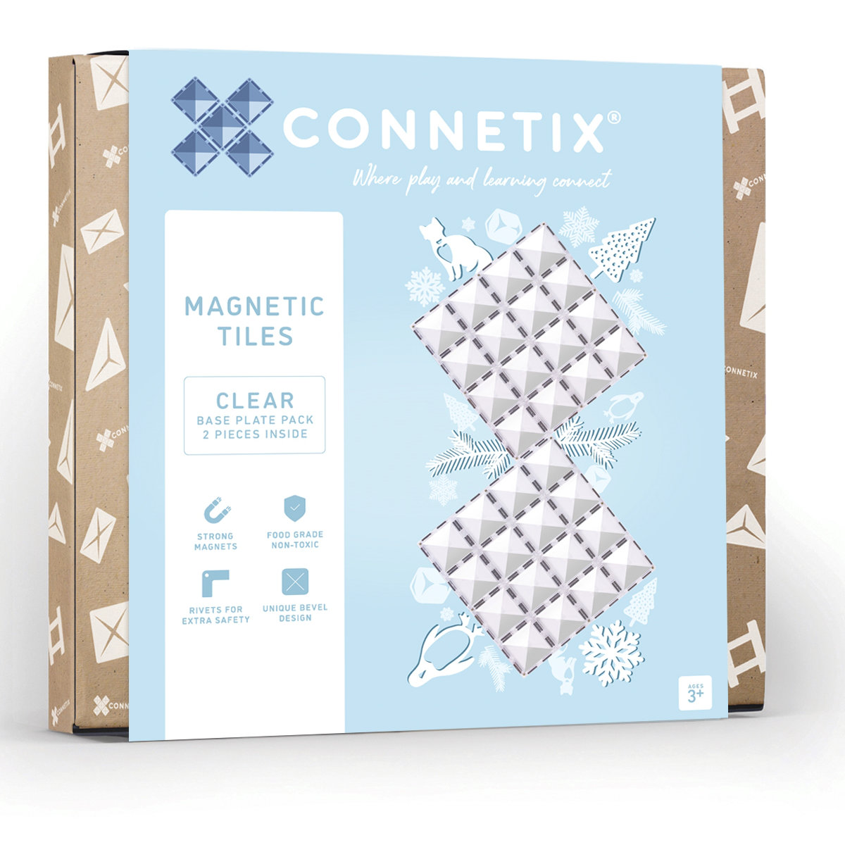 Connetix Magnetspielzeug Basisplatten | 2 Teile