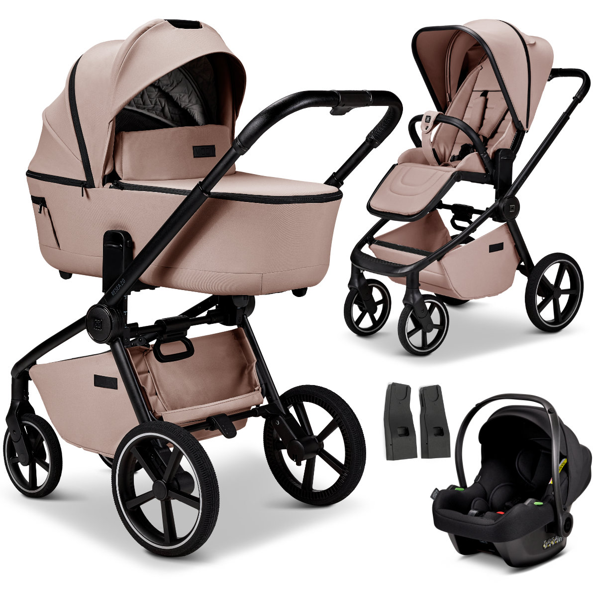 Moon ReSea 2.0 Kinderwagen Set 3 in 1 inkl. Moon COSMO 2.0 Babyschale