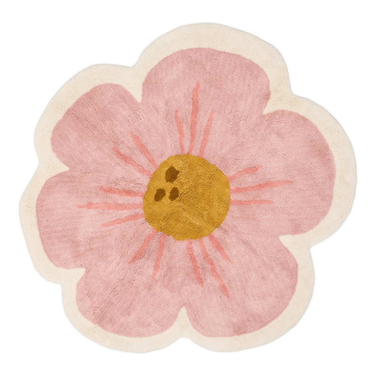 Little Dutch Waschbarer Baumwollteppich Flower 110 cm