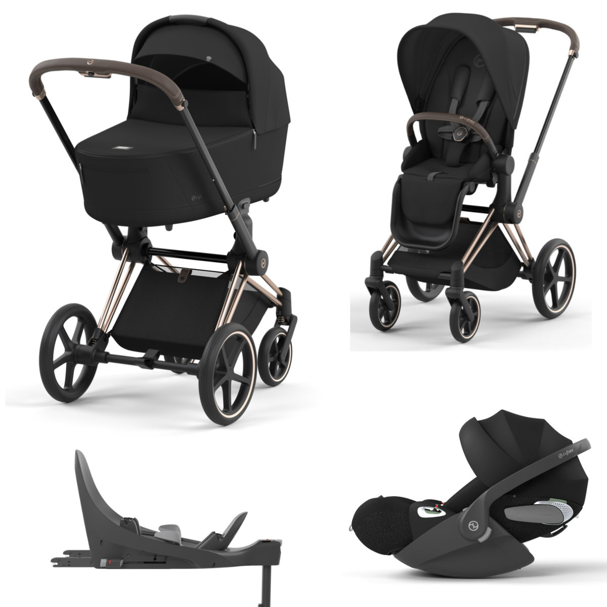 Cybex Priam Kinderwagen Set 4 in 1 inkl. Cybex Cloud T i Size Babyschale