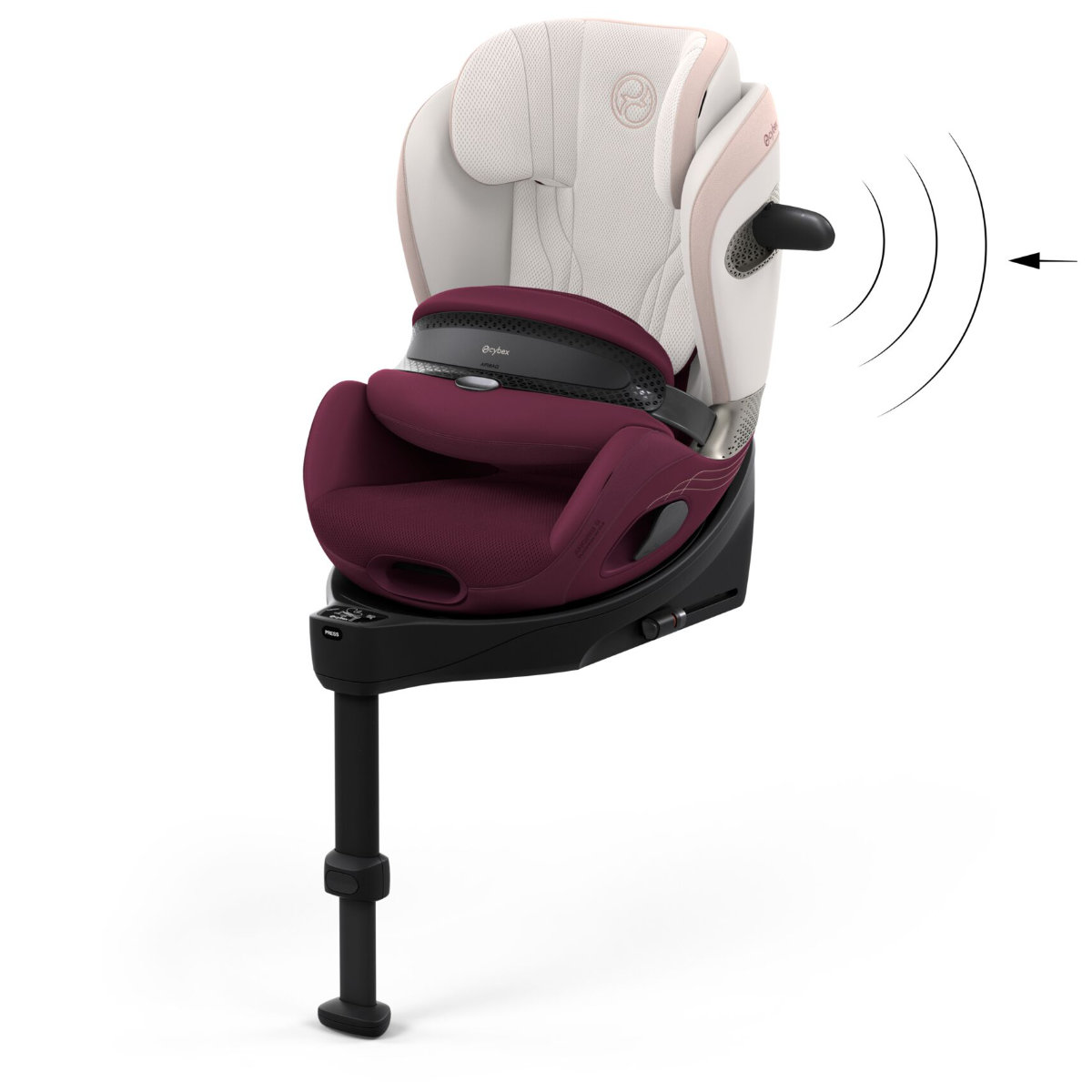 Cybex Anoris Si Airbag i-Size Kindersitz (15 Monate–7 Jahre) mit integrierter Basisstation