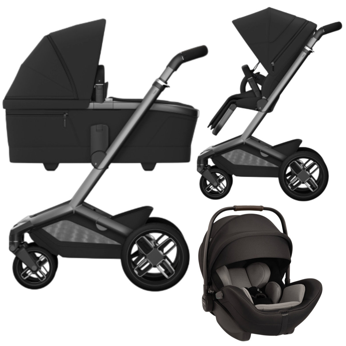 Maxi Cosi Fame Kinderwagen Set 3 in 1 inkl. Nuna ARRA Flex i-Size Babyschale