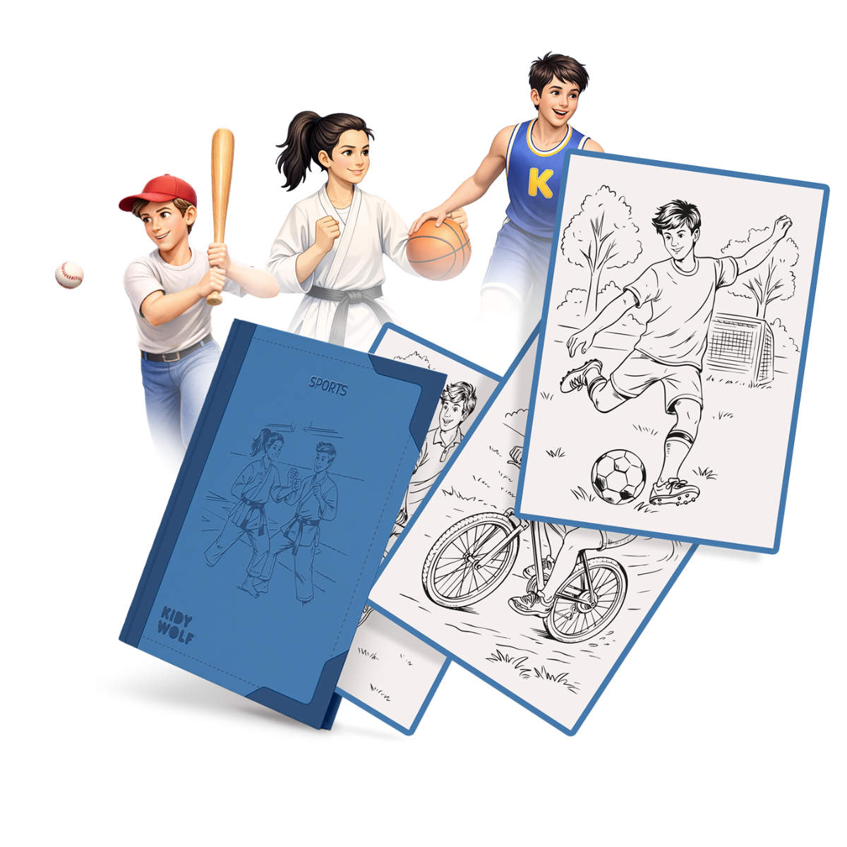 Kidywolf Nachfüllset für Kidydraw Pad Zeichentablett