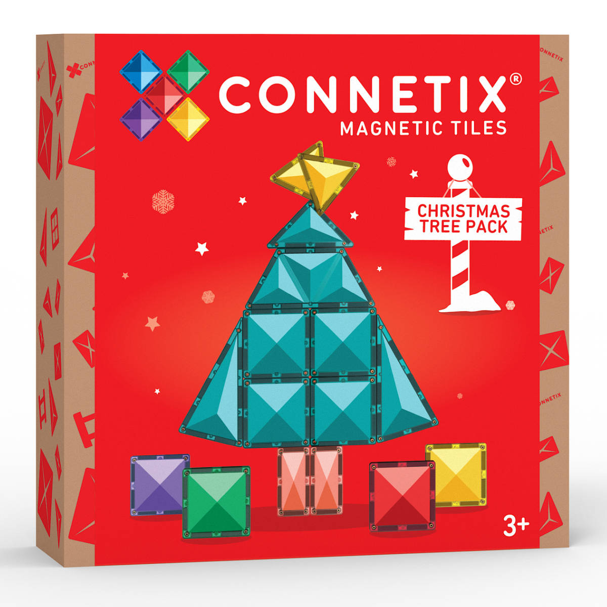 Connetix Magnetbausteine Weihnachtsbaum-Set – 16 Teile