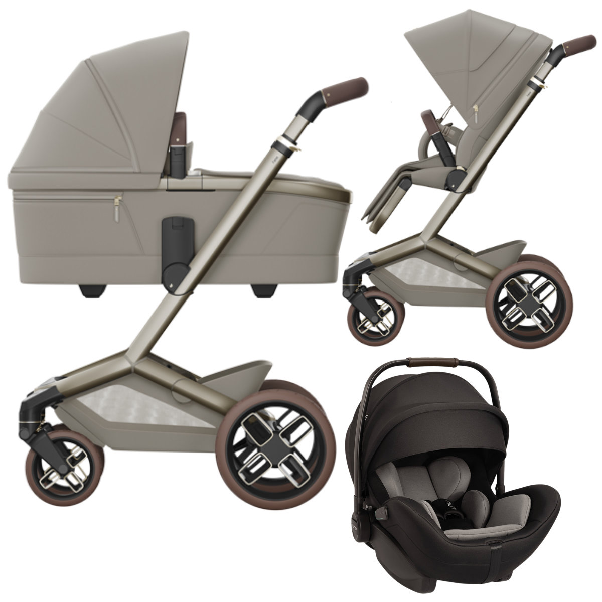 Maxi Cosi Fame Kinderwagen Set 3 in 1 inkl. Nuna ARRA Flex i-Size Babyschale