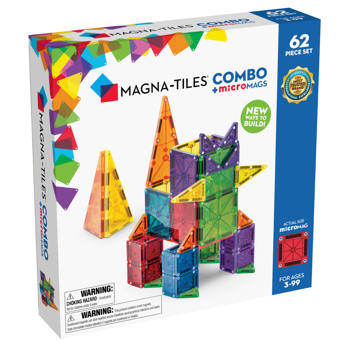 Magna-Tiles microMAGS Kombo - 62 Teile