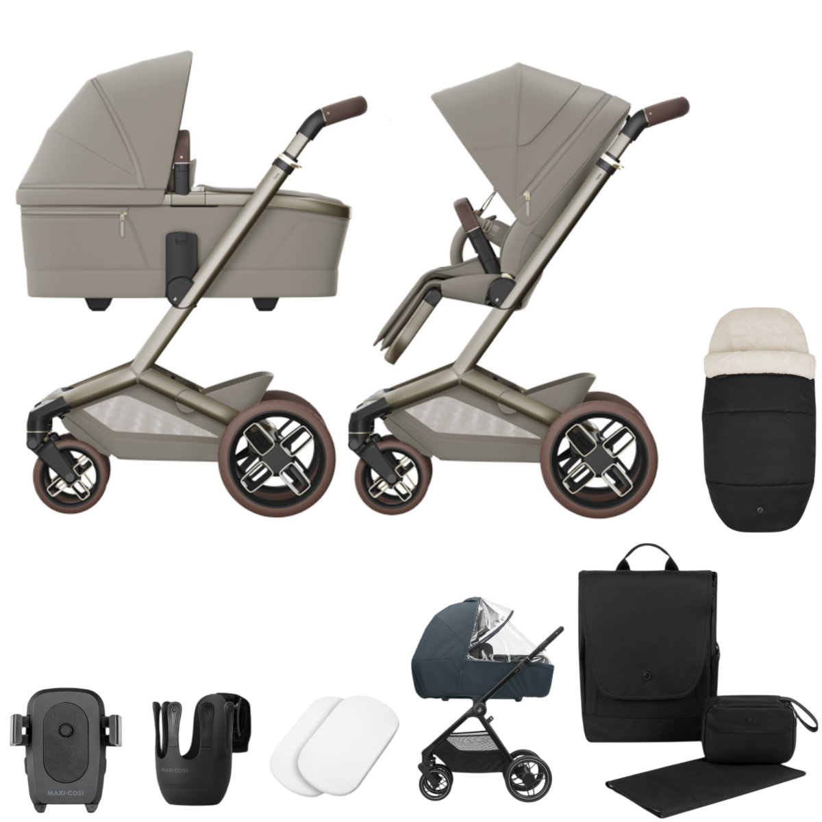 Maxi Cosi Fame Kombikinderwagen + Zubehör