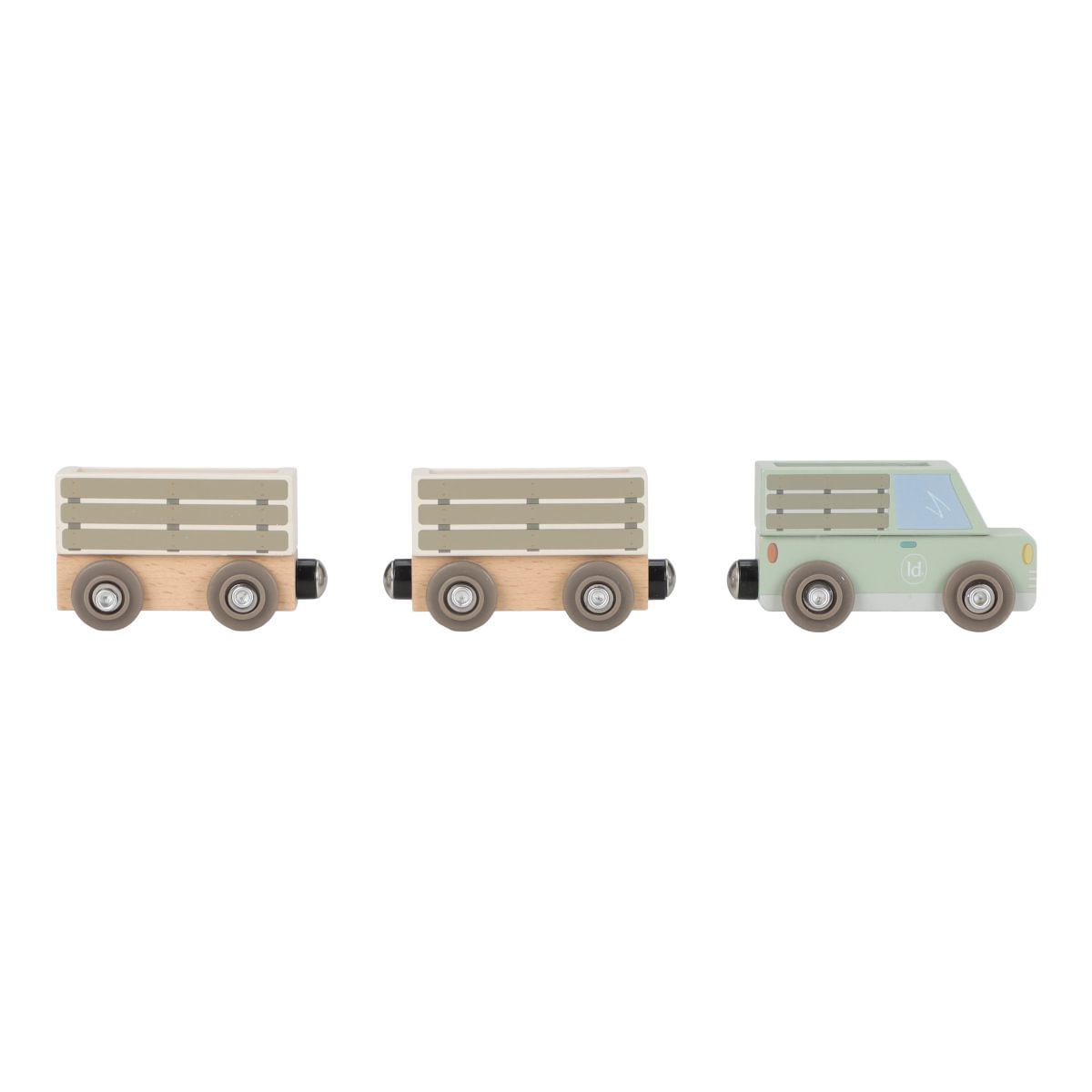 Little Dutch Eisenbahnschienen aus Holz - Safari Friends FSC