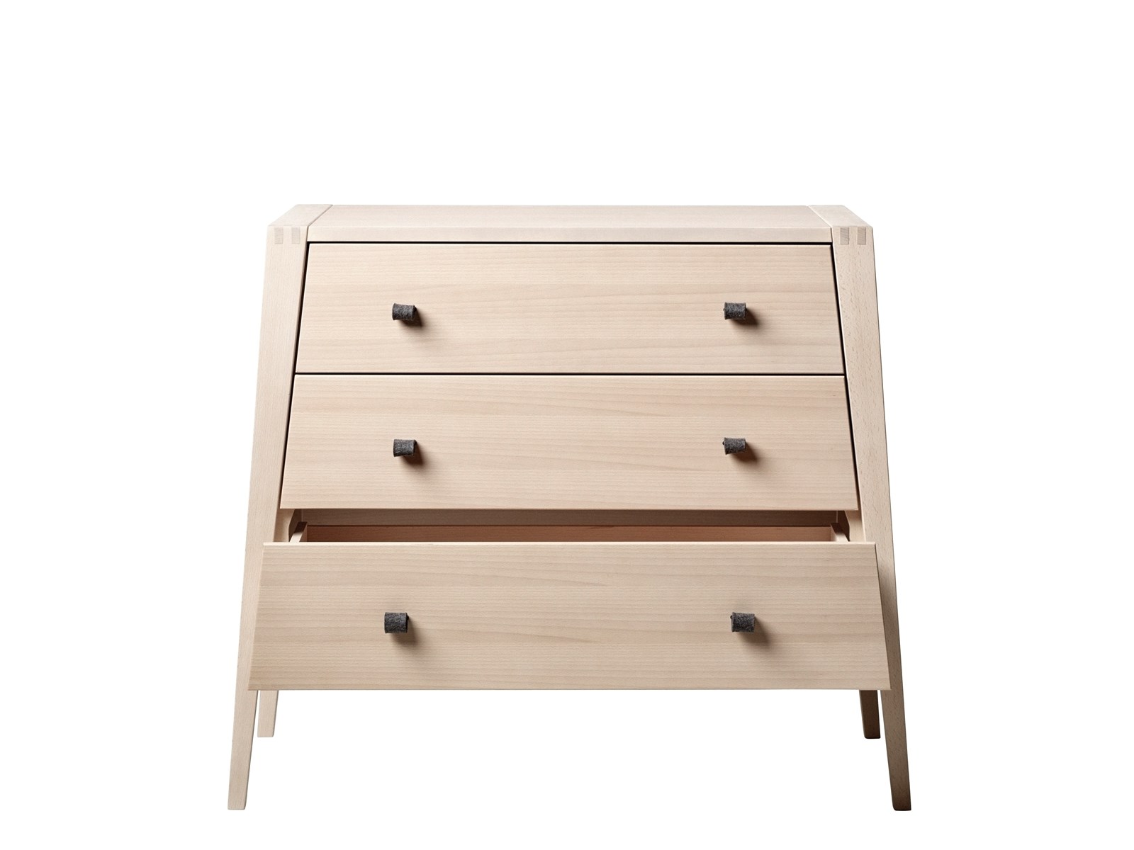 Leander Linea Kommode, 3 Schubladen inkl. Filzgriffe