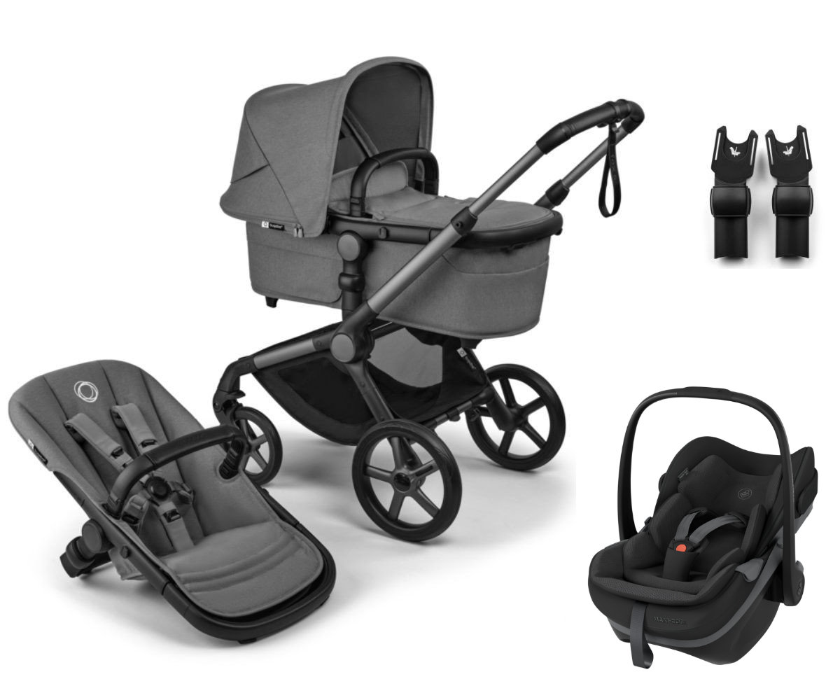 Bugaboo Kombikinderwagen in Grau - schräge Ansicht – 100051133-8442508110