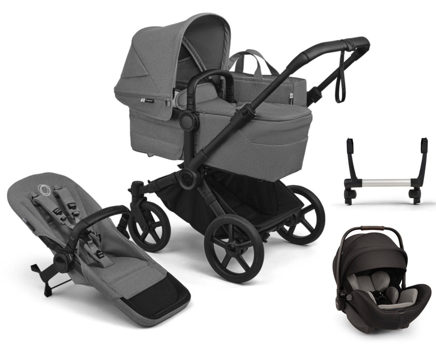 Bugaboo Donkey 6 Mono Kinderwagen Set 3 in 1 inkl. Nuna Arra Flex i-Size Babyschale