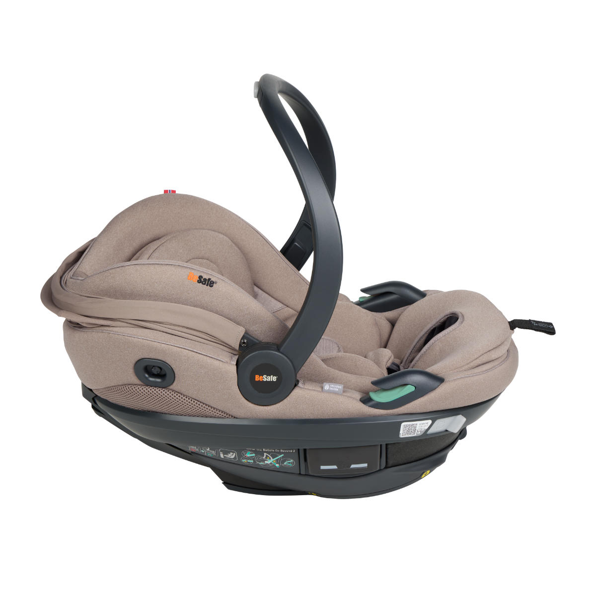 BeSafe Go Beyond2 i-Size Babyschale inkl. Beyond ISOFIX Base + Gratis Sommerbezug