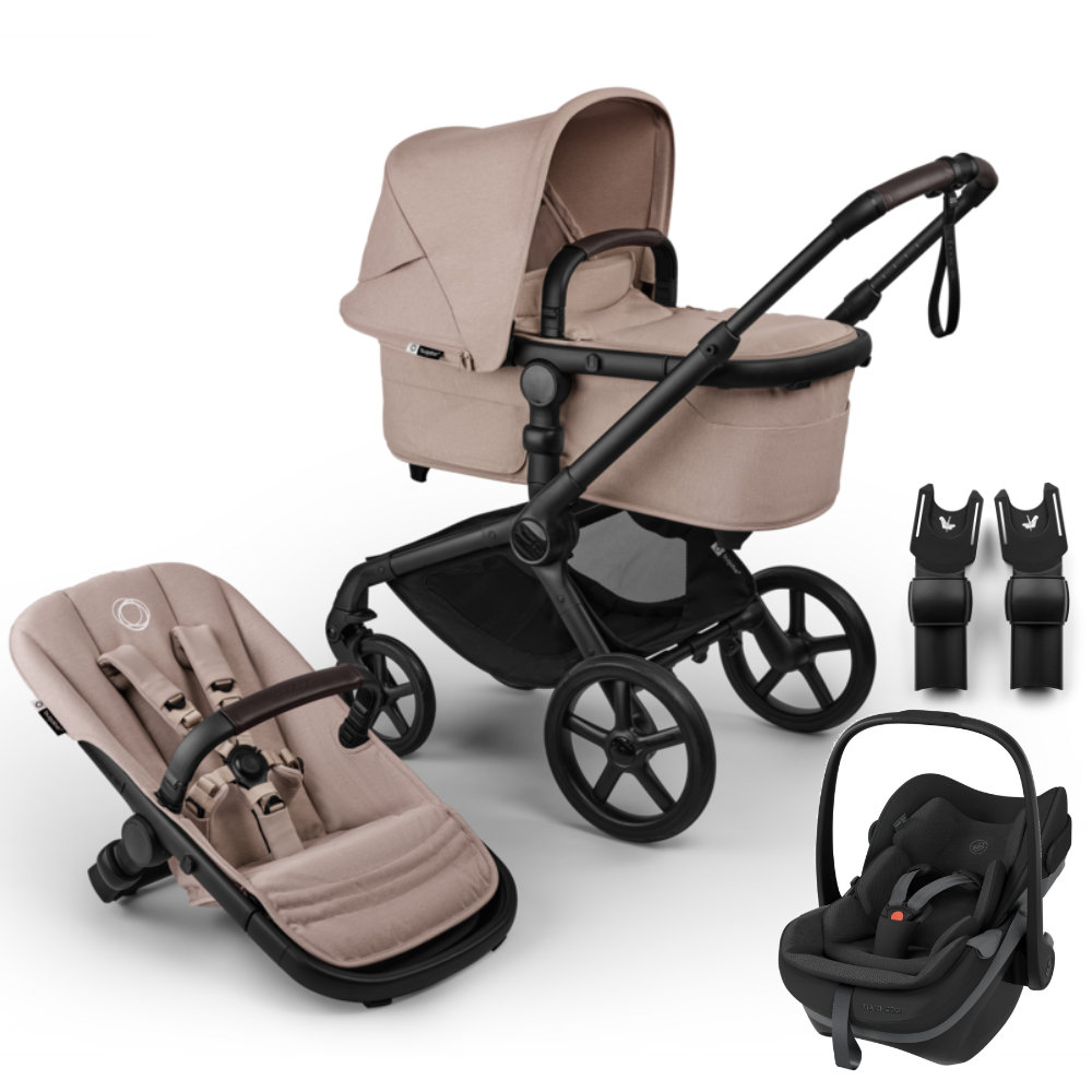 Bugaboo Fox 3 Kinderwagen in Beige - schräge Ansicht