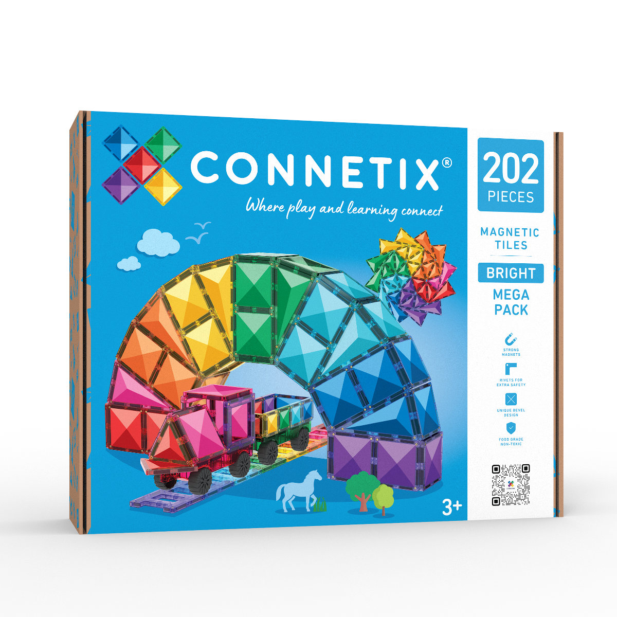 Connetix Magnetbausteine Bright Mega Pack – 202 Teile
