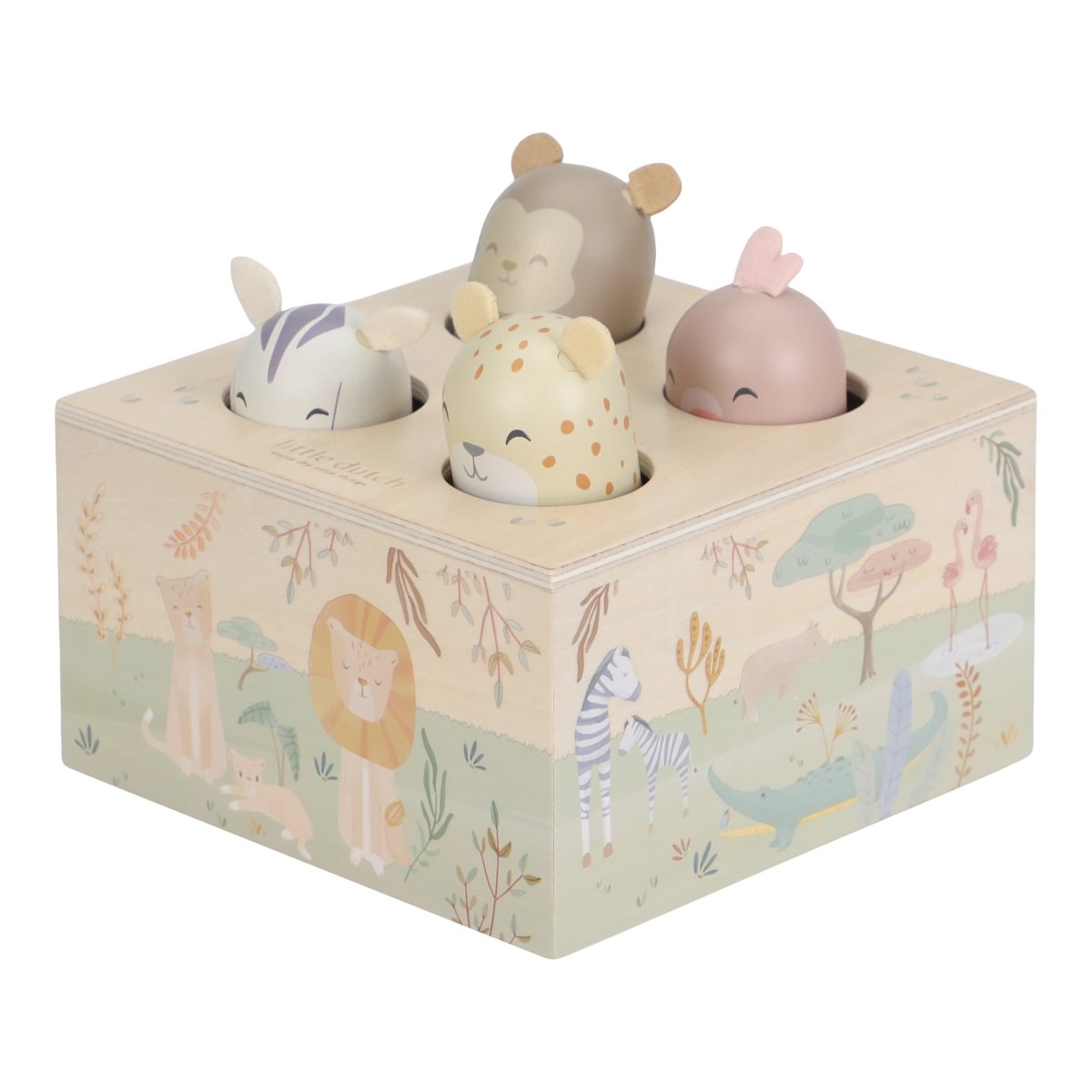 Little Dutch Pop-up-Spiel aus Holz – Safari Friends FSC