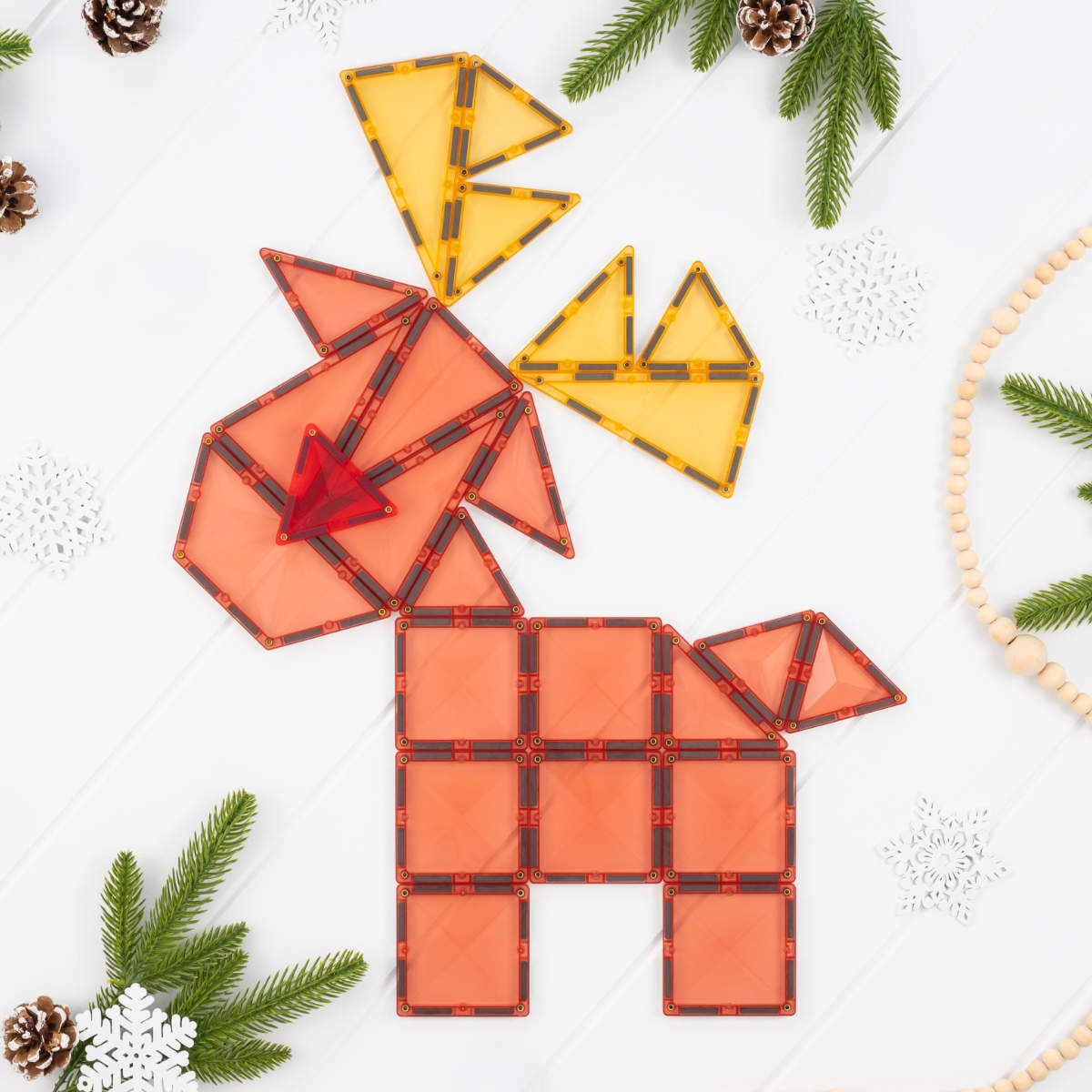 Connetix Magnetbausteine Weihnachts-Rentier-Set – 25 Teile
