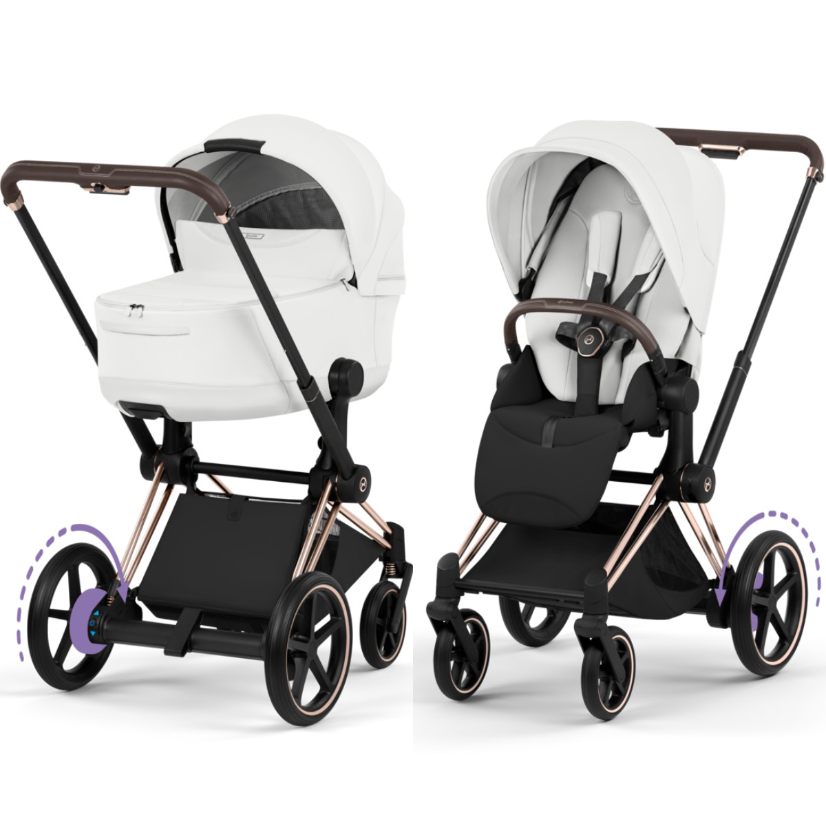 Cybex E-Priam 5 Style Kinderwagen Set 3 in 1 inkl. Cloud T i-Size Babyschale