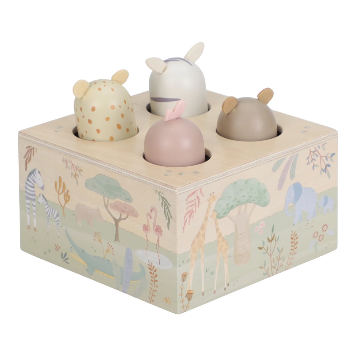 Little Dutch Pop-up-Spiel aus Holz – Safari Friends FSC