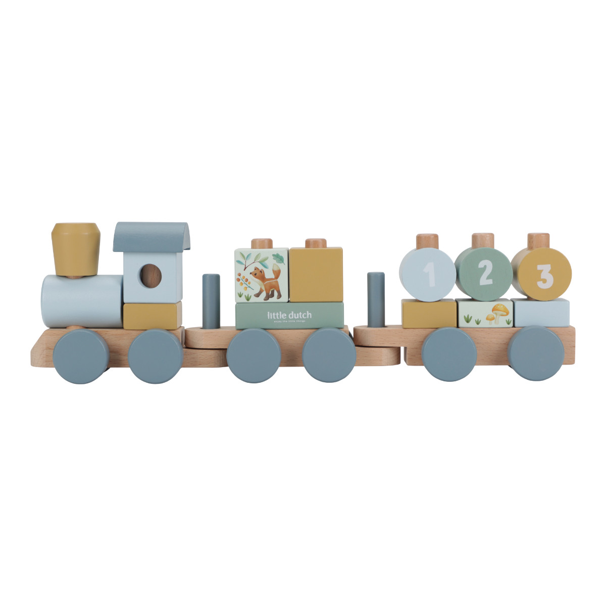 Little Dutch Holz Eisenbahn mit Steck-Formen FSC