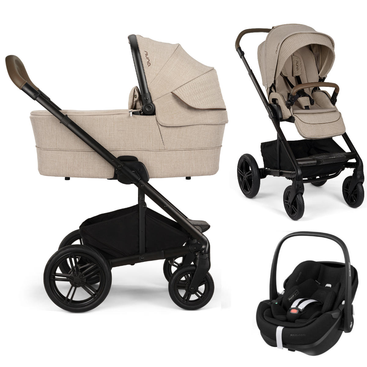 Nuna MIXX Next Kinderwagen Set 3 in 1 inkl. Maxi Cosi Pebble 360 Pro 2 I-Size