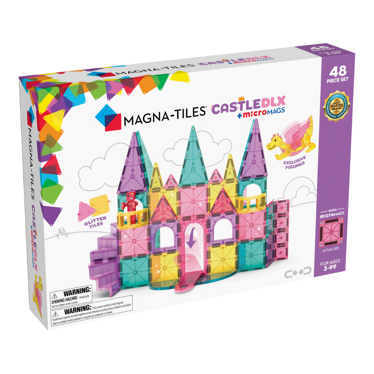 Magna-Tiles Schloss Deluxe + microMAGS - 48 Teile