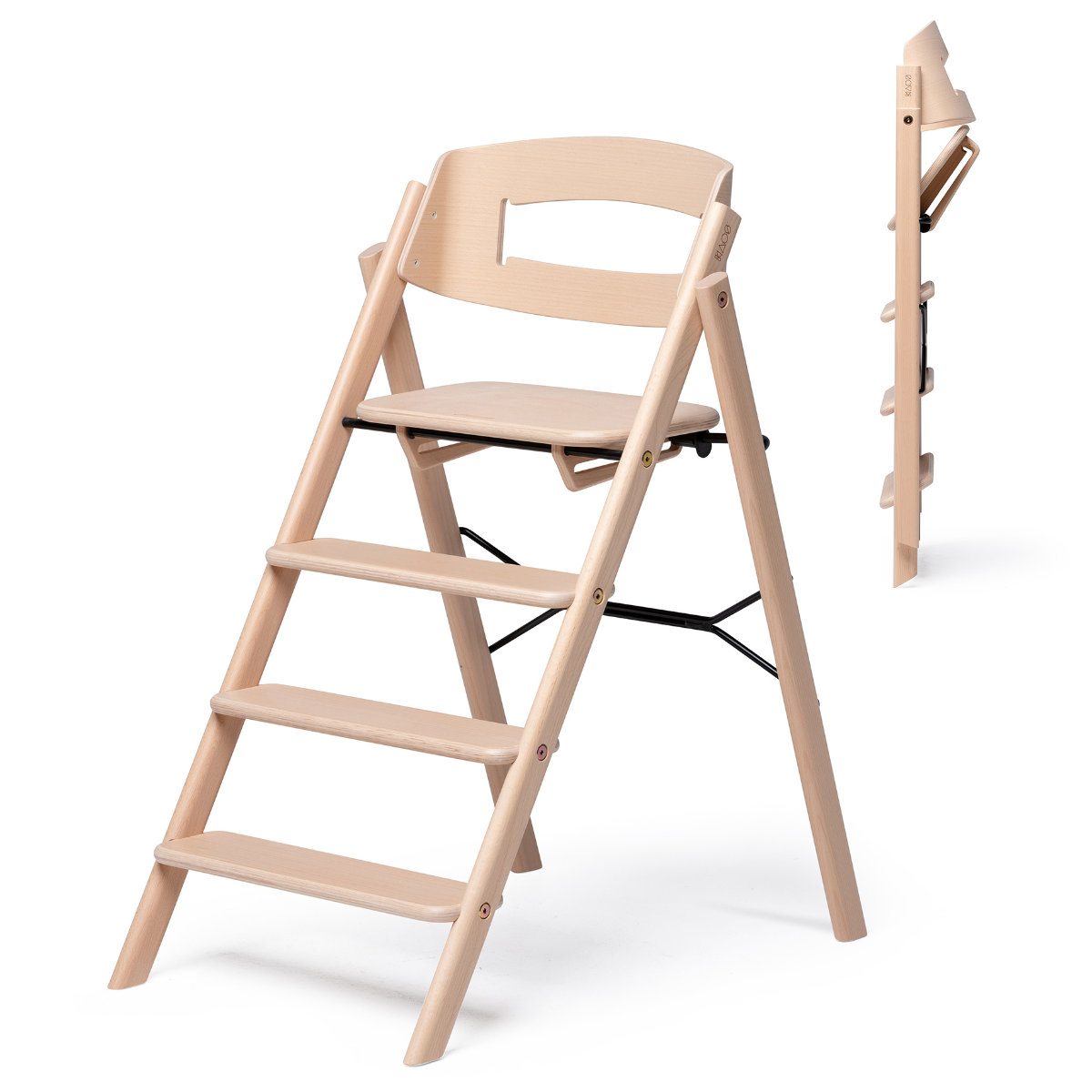 KAOS Klapp Hochstuhl aus Holz, klappbar