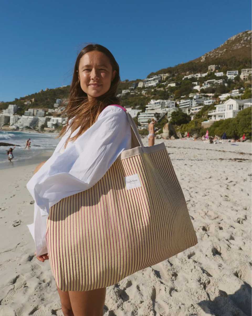 Studio Noos Poplin Stripe Strandtasche 70x46 cm