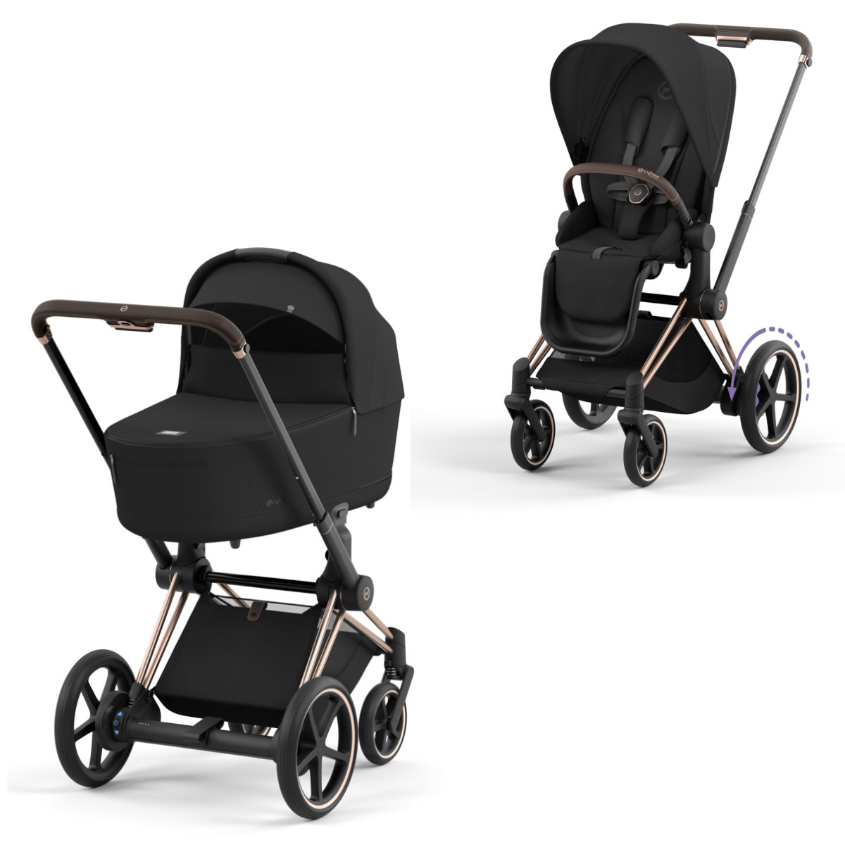 Cybex E-Priam Kombikinderwagen mit Lux Babywanne