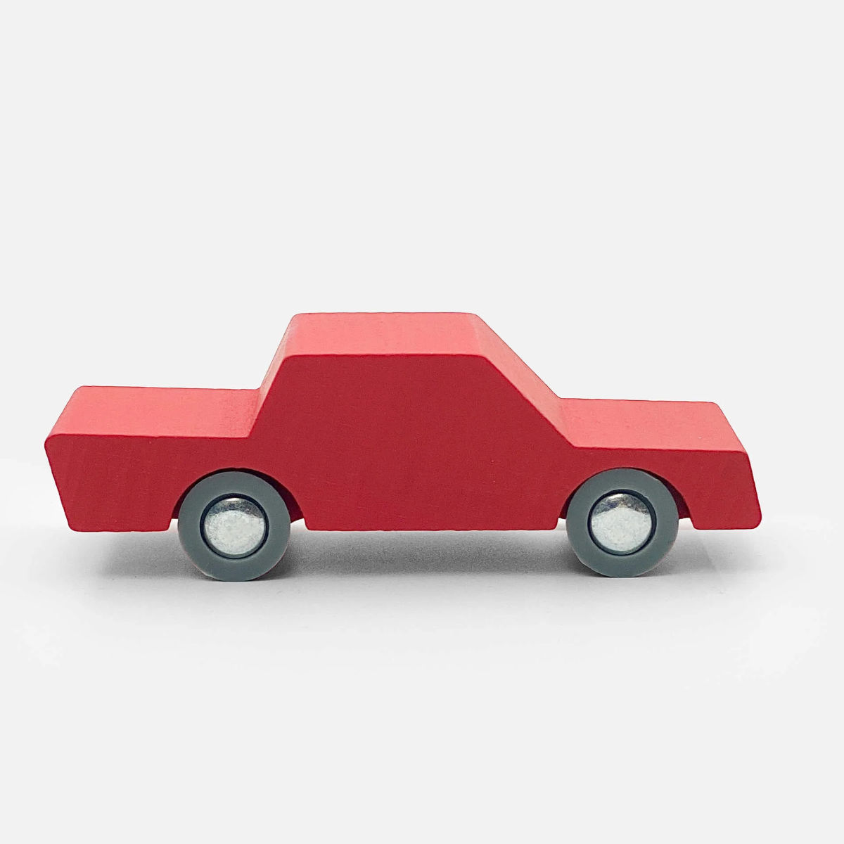 Waytoplay Back and Forth Holzauto – Kreatives Spielauto aus Holz (Rot, Blau, Natur)