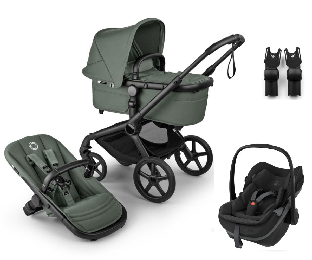 Bugaboo Kinderwagen Kombi in Grün - schräge Ansicht