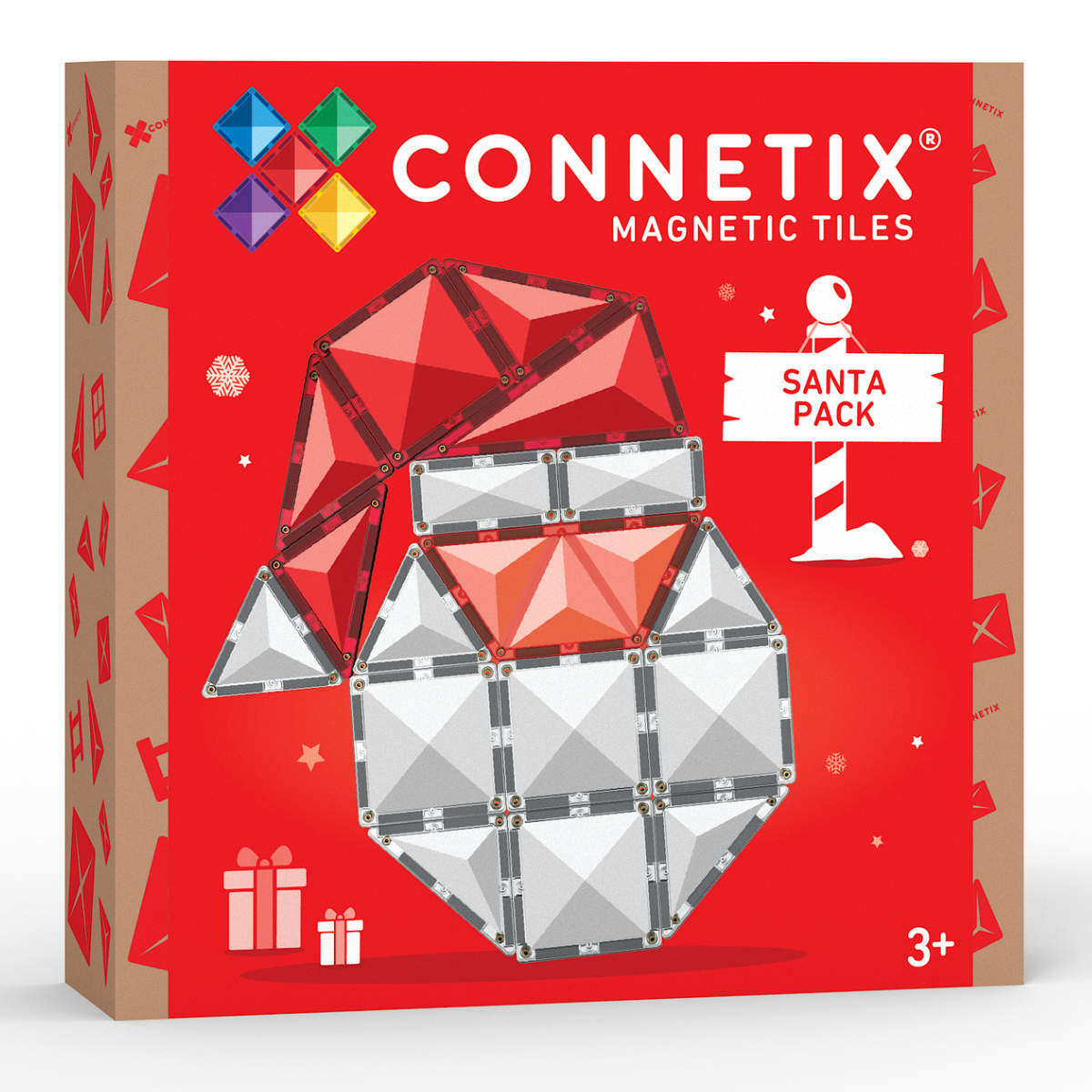 Connetix Magnetbausteine Weihnachtsmann-Set – 17 Teile