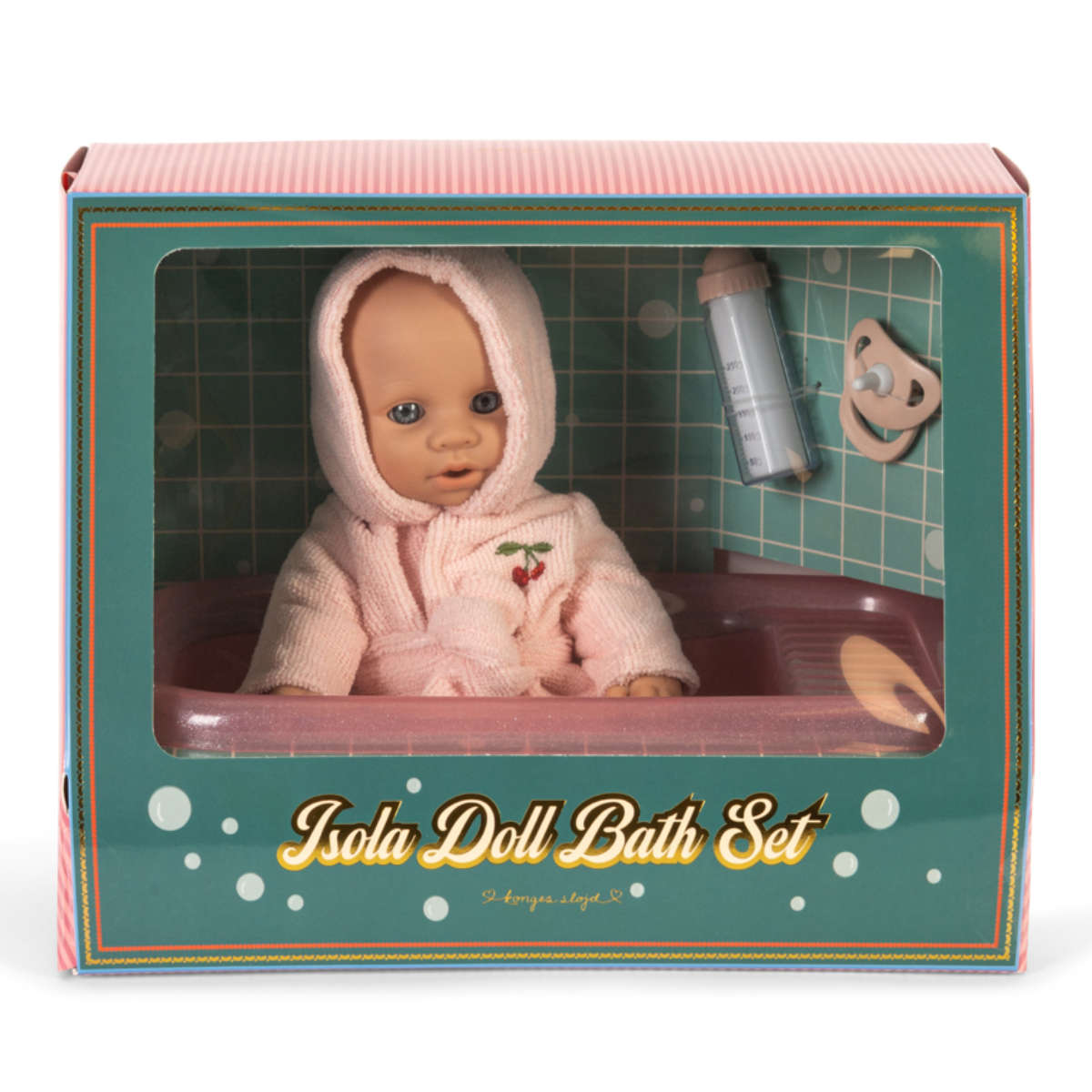 Konges Sløjd Isola Puppen-Badeset – mit Babypuppe, Badewanne & Zubehör