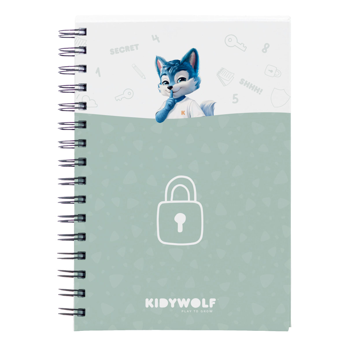 Kidywolf KIDYTREASURE Tagebuch mit digitalem Zahlenschloss