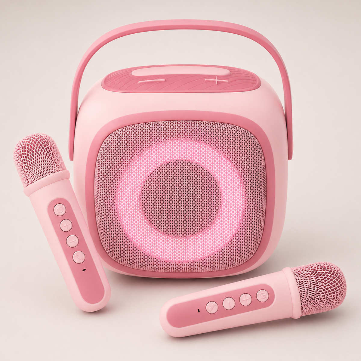 Lalarma Mega Sound Bluetooth Karaoke-Box – mit Licht & 2 Mikrofonen