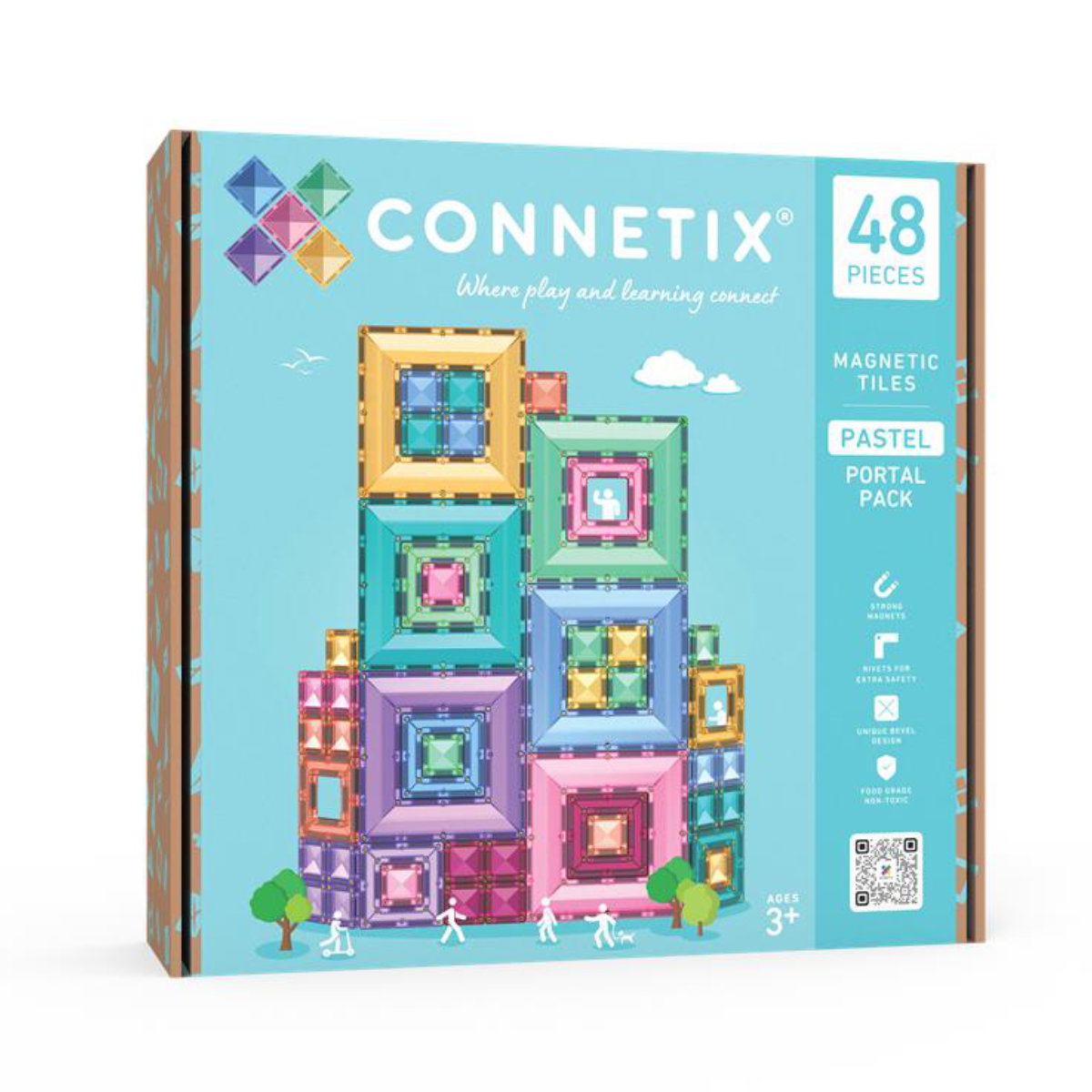 Connetix Magnetbausteine Pastel Portal Set – 48 Teile